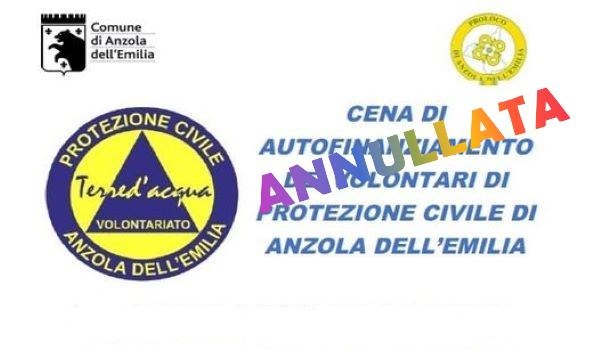 Cena di autofinanziamento Protezione Civile di Anzola